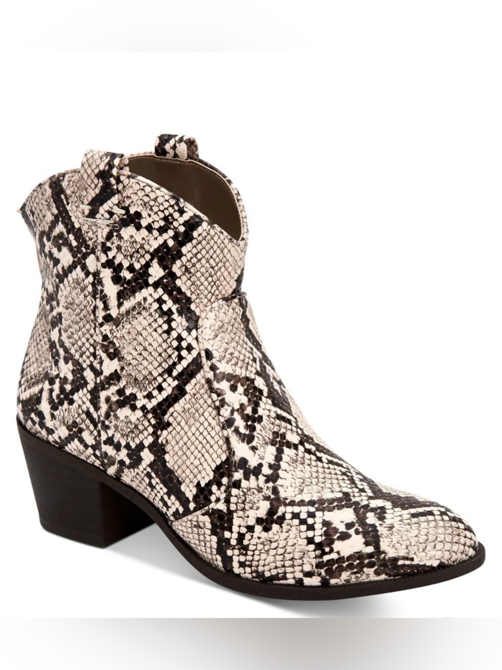 Style & Co. MyKenna Western Snakeskin Ankle Booties Size 9